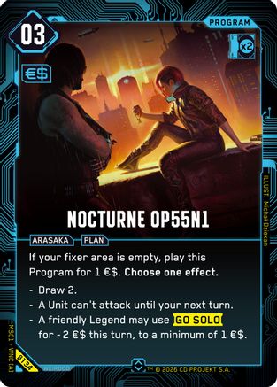 Nocturne OP55 N1 (B134) - Welcome to Night City Beta Foil - Card Brawlers
