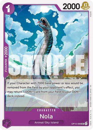 Nola (OP15-069) - Adventure on Kami's Island Release Event Cards - Card Brawlers
