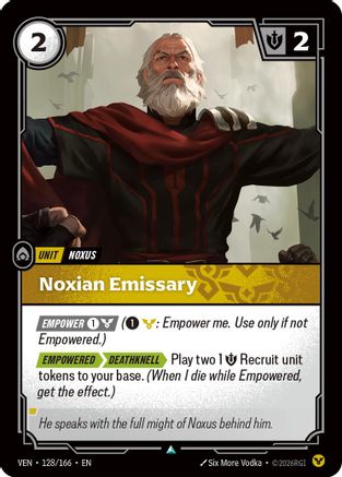 Noxian Emissary (128/166) - Vendetta Foil - Card Brawlers