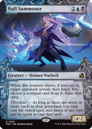 Null Summoner (Showcase) (FRA-353) - Reality Fracture Foil - Card Brawlers