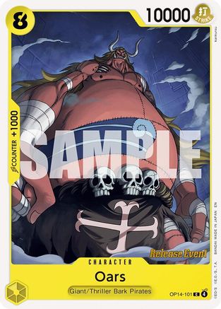 Oars (OP14-101) - The Azure Sea's Seven Release Event Cards - Card Brawlers