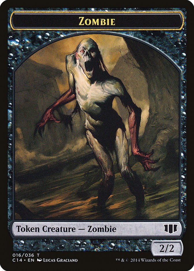 Ob Nixilis of the Black Oath Emblem // Zombie (016/036) Double - Sided Token [Commander 2014 Tokens] - Card Brawlers