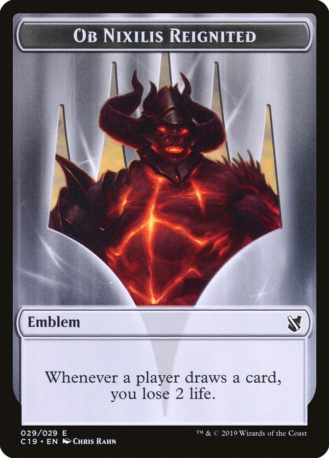 Ob Nixilis Reignited Emblem [Commander 2019 Tokens] - Card Brawlers