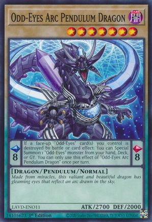 Odd-Eyes Arc Pendulum Dragon (LAVD-ENO11) - Legendary Arc-V Decks 1st Edition - Card Brawlers