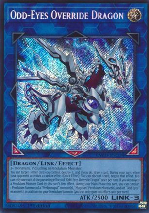 Odd-Eyes Override Dragon (Secret Rare) (LAVD-ENO38) - Legendary Arc-V Decks 1st Edition - Card Brawlers