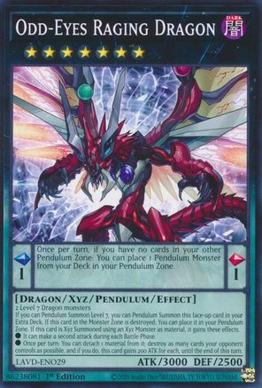 Odd-Eyes Raging Dragon (LAVD-ENO29) - Legendary Arc-V Decks 1st Edition - Card Brawlers