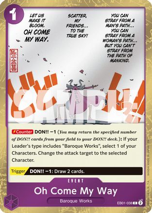 Oh Come My Way (Pirate Foil) (EB01-038) - Premium Booster -The Best- Vol. 2 Foil - Card Brawlers