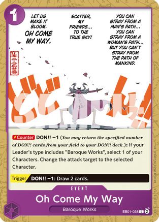 Oh Come My Way (Reprint) (EB01-038) - Premium Booster -The Best- Vol. 2 - Card Brawlers