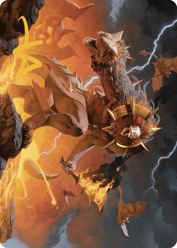 Ojer Axonil, Deepest Might Art Card (Gold - Stamped Signature) [The Lost Caverns of Ixalan Art Series] - Card Brawlers