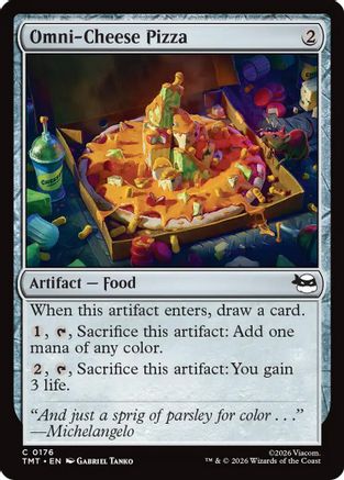 Omni-Cheese Pizza (TMT-176) - Teenage Mutant Ninja Turtles - Card Brawlers