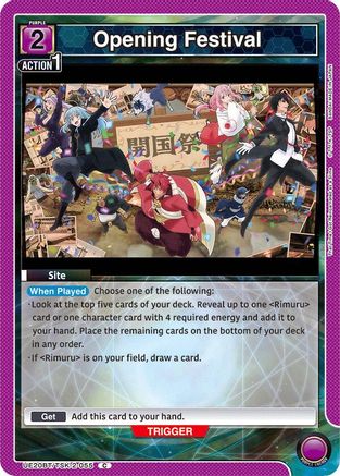 Opening Festival (UE20BT/TSK-2-055) - UE20BT That Time I Got Reincarnated as a Slime - Card Brawlers