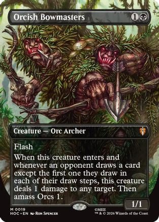 Orcish Bowmasters (Borderless) (HOC-019) - The Hobbit: Eternal-Legal Foil - Card Brawlers