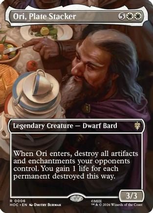 Ori, Plate Stacker (Borderless) (HOC-006) - The Hobbit: Eternal-Legal Foil - Card Brawlers
