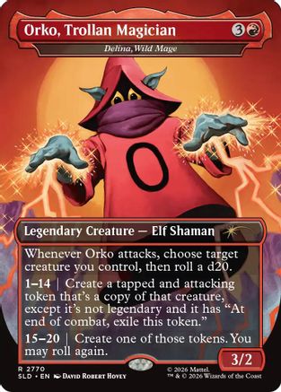 Orko, Trollan Magician - Delina, Wild Mage (SLD-2770) - Secret Lair Drop Series Foil - Card Brawlers
