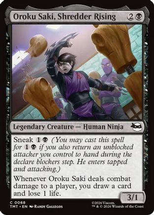Oroku Saki, Shredder Rising (TMT-068) - Teenage Mutant Ninja Turtles - Card Brawlers