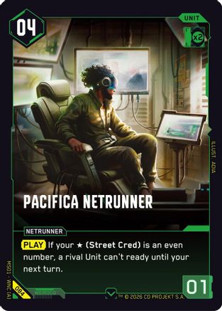 Pacifica Netrunner (084) - Welcome to Night City Retail - Card Brawlers