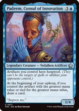 Padeem, Consul of Innovation (FDC-071) - Commander: Foundations - Card Brawlers