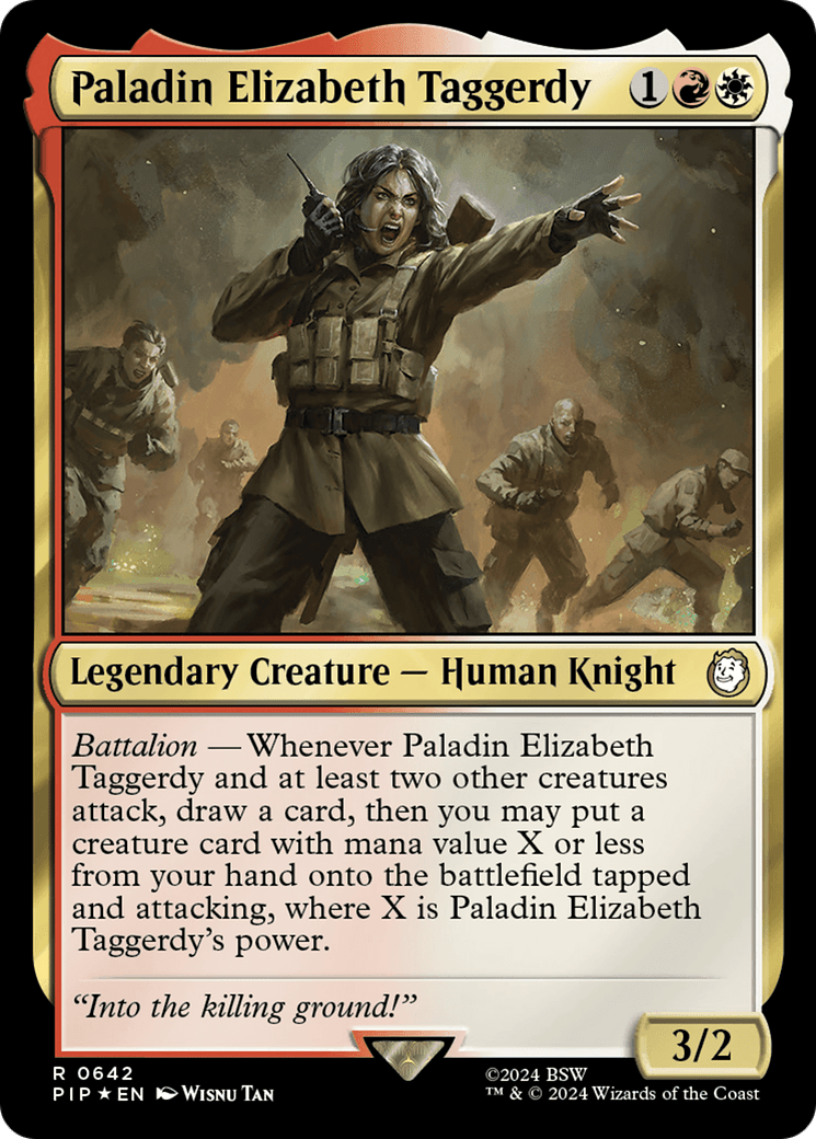 Paladin Elizabeth Taggerdy (Surge Foil) [Fallout] - Card Brawlers