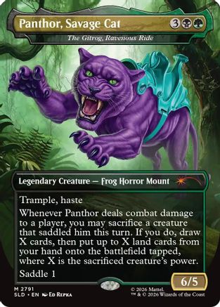 Panthor, Savage Cat - The Gitrog, Ravenous Ride (SLD-2791) - Secret Lair Drop Series - Card Brawlers