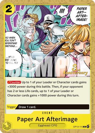 Paper Art Afterimage (OP13-115) - Carrying On His Will: 3rd Anniversary Tournament Cards - Card Brawlers