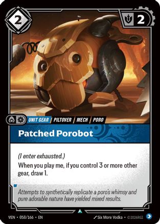 Patched Porobot (058/166) - Vendetta - Card Brawlers