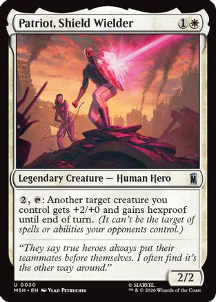 Patriot, Shield Wielder (MSH-030) - Marvel Super Heroes Foil - Card Brawlers
