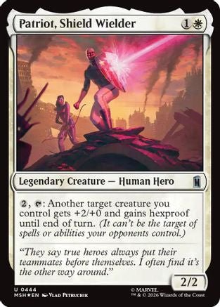 Patriot, Shield Wielder (Surge Foil) (MSH-444) - Marvel Super Heroes Foil - Card Brawlers