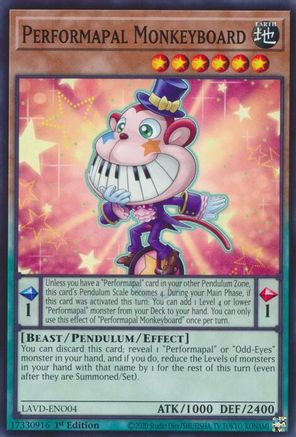 Performapal Monkeyboard (LAVD-ENO04) - Legendary Arc-V Decks 1st Edition - Card Brawlers