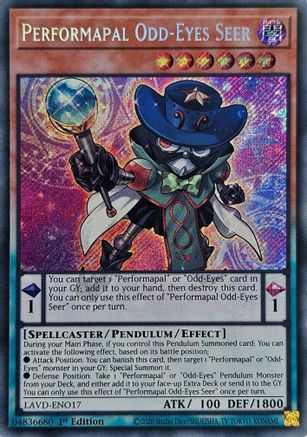 Performapal Odd-Eyes Seer (Secret Rare) (LAVD-ENO17) - Legendary Arc-V Decks 1st Edition - Card Brawlers