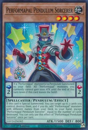Performapal Pendulum Sorcerer (LAVD-ENO02) - Legendary Arc-V Decks 1st Edition - Card Brawlers