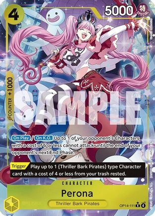 Perona - OP14-111 (Alternate Art) (OP14-111) - The Azure Sea's Seven Foil - Card Brawlers