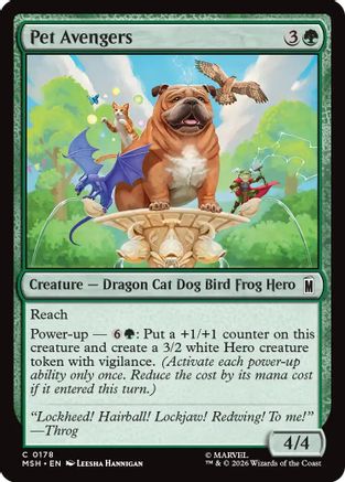 Pet Avengers (MSH-178) - Marvel Super Heroes Foil - Card Brawlers