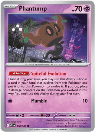 Phantump (038/null) - Reverse Holofoil [ME04 Chaos Rising] - Card Brawlers