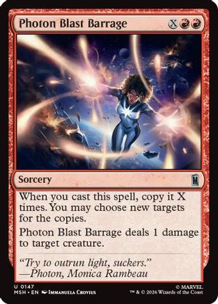 Photon Blast Barrage (MSH-147) - Marvel Super Heroes - Card Brawlers