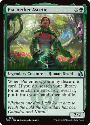 Pia, Aether Ascetic (FRA-264) - Reality Fracture Foil - Card Brawlers