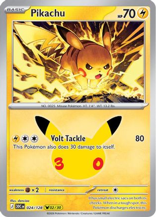 Pikachu (024/128) - Holofoil [ME 30th Celebration] - Card Brawlers