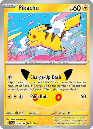 Pikachu (042/128) - Holofoil [ME 30th Celebration] - Card Brawlers