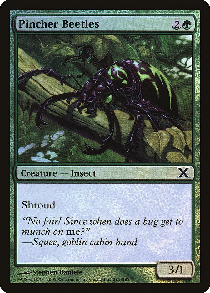 Pincher Beetles (Premium Foil) [Tenth Edition] - Card Brawlers