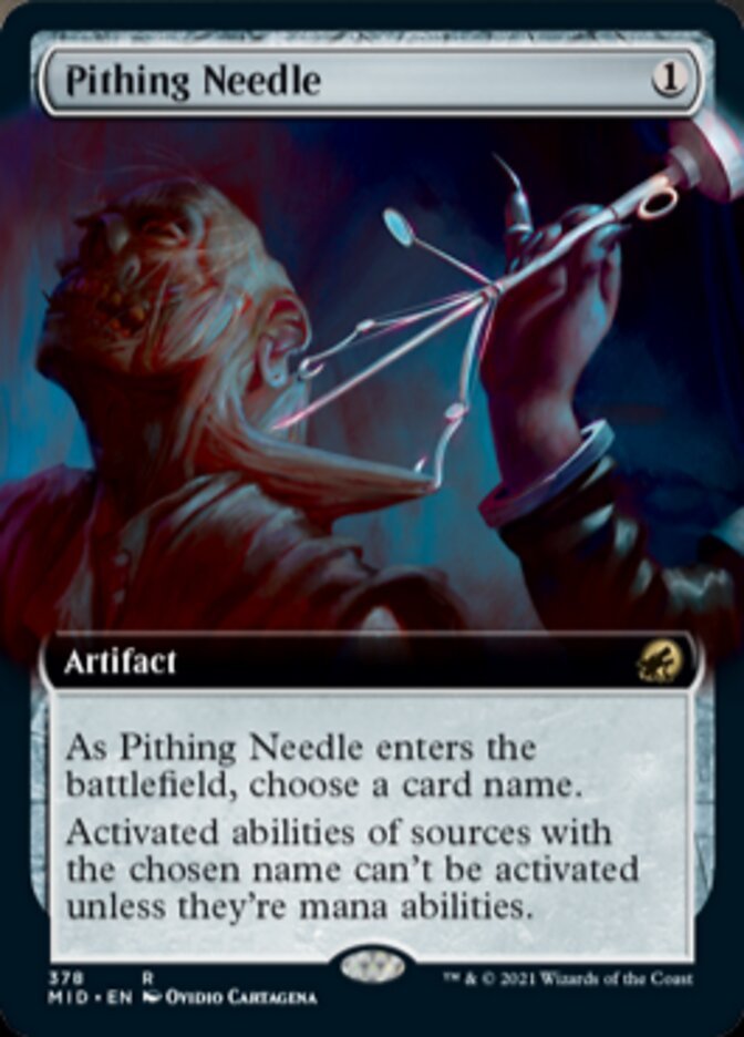 Pithing Needle (Extended Art) [Innistrad: Midnight Hunt] - Card Brawlers