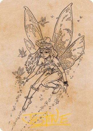 Pixie Guide (Showcase) Art Card (Gold - Stamped Signature) [Dungeons & Dragons: Adventures in the Forgotten Realms Art Series] - Card Brawlers