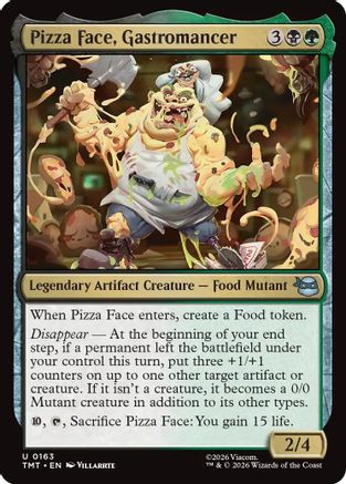 Pizza Face, Gastromancer (TMT-163) - Teenage Mutant Ninja Turtles - Card Brawlers