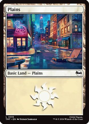 Plains (0315) (TMT-315) - Teenage Mutant Ninja Turtles Foil - Card Brawlers