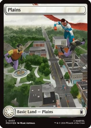 Plains (0433) (Surge Foil) (MSH-433) - Marvel Super Heroes Foil - Card Brawlers
