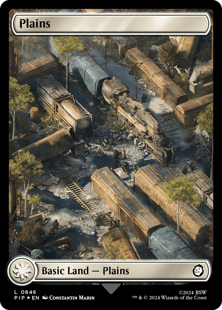 Plains (0846) (Surge Foil) [Fallout] - Card Brawlers