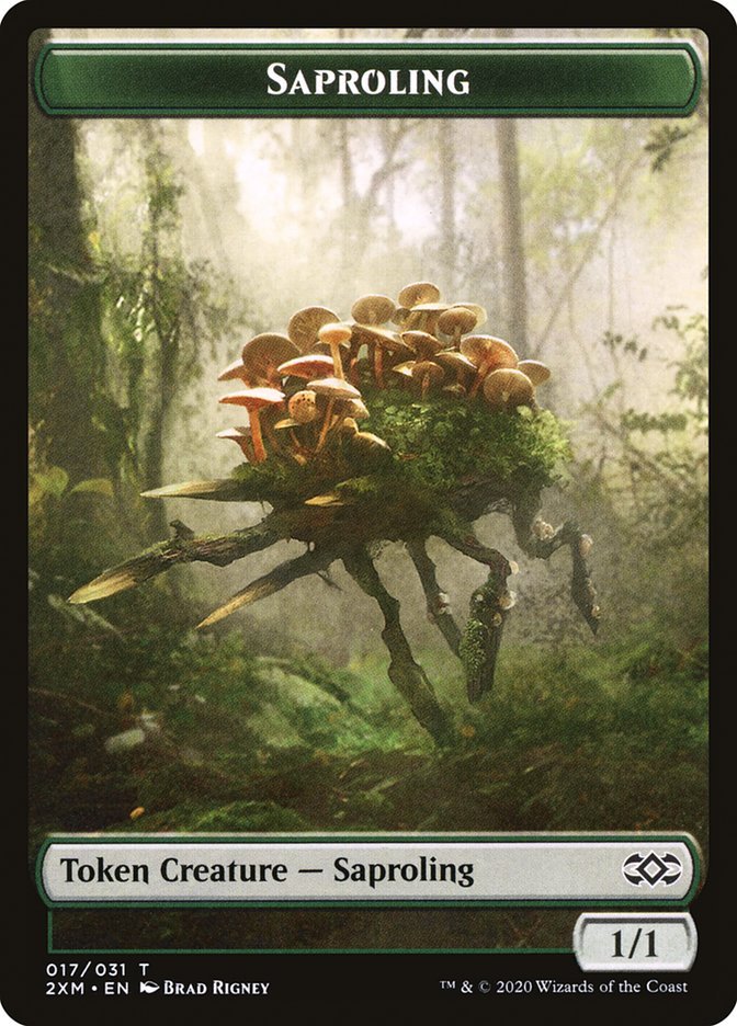 Plant // Saproling Double - Sided Token [Double Masters Tokens] - Card Brawlers