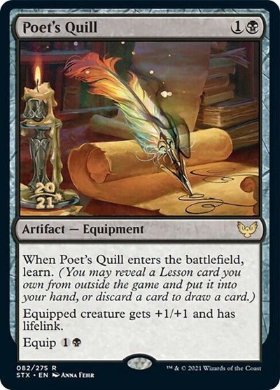 Poet's Quill [Strixhaven: School of Mages Prerelease Promos] - Card Brawlers