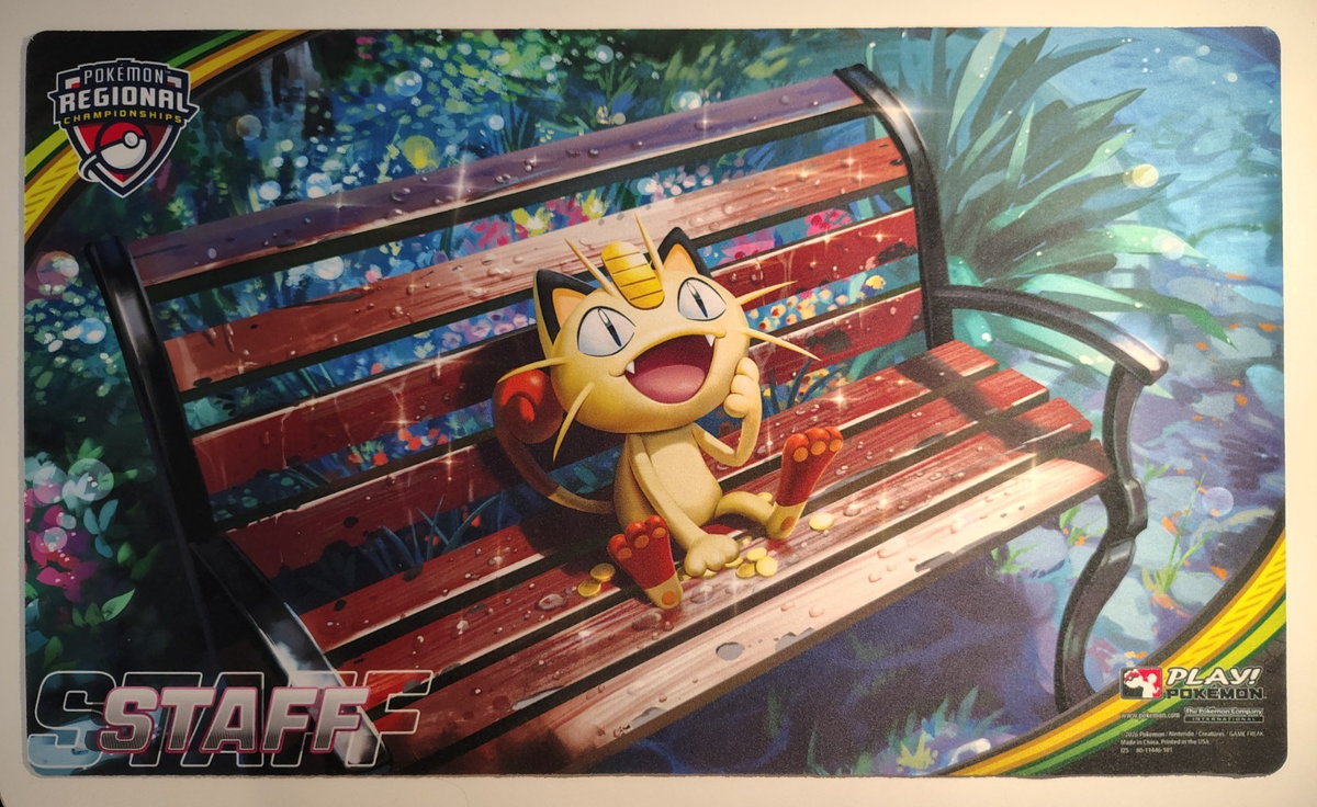 Pokemon TCG - Playmat - Staff Meowth - Card Brawlers