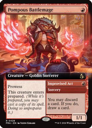 Pompous Battlemage (Extended Art) (FRA-428) - Reality Fracture Foil - Card Brawlers