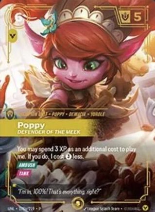 Poppy - Defender of the Meek (Alternate Art) (178a/219) - Riftbound Organized Play Promotional Cards Foil - Card Brawlers