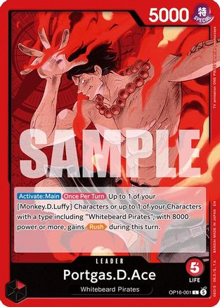 Portgas.D.Ace (001) (OP16-001) - The Time of Battle - Card Brawlers
